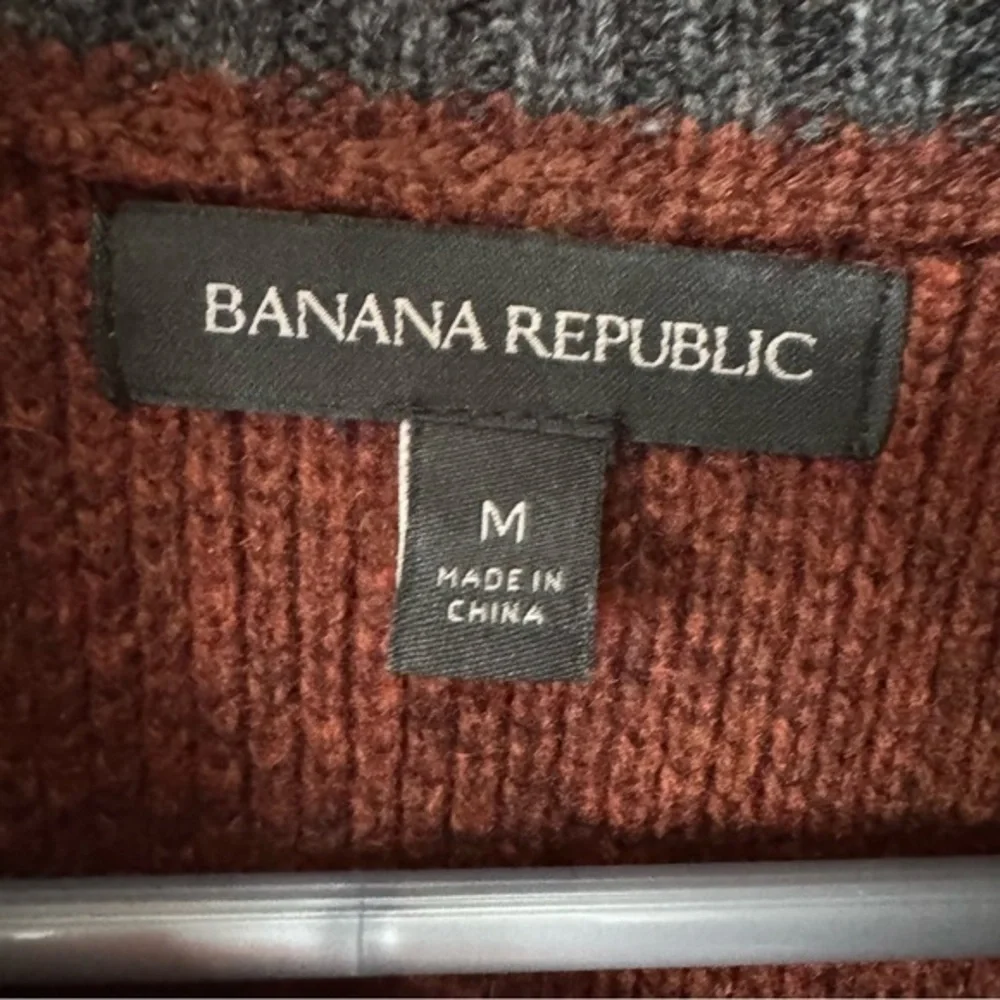 Banana Republic‎ Honeycomb Mock Dark Orange Pullover